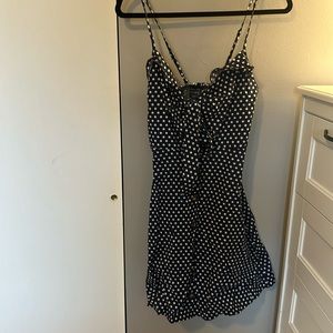 Navy Blue Polka Dot Dress